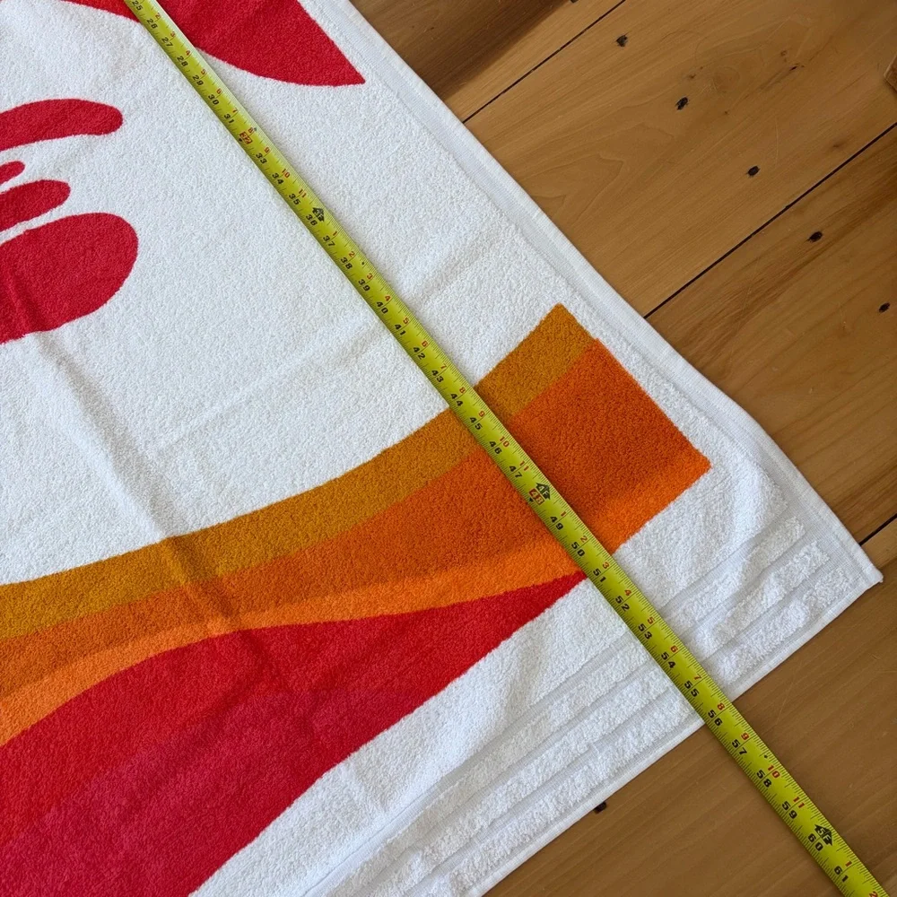 La Josefina Vintage Acapulco Beach Towel NOS Red Orange White 30.5